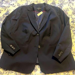 Talbots High End Crepe Navy Blue Blazer Sz 16W